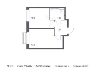 Продается 1-комнатная квартира, 35.1 м2, село Лайково