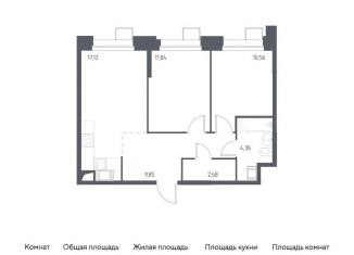 Продажа 2-комнатной квартиры, 56.4 м2, Москва