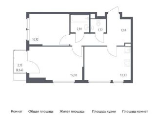Продажа двухкомнатной квартиры, 54 м2, село Остафьево, жилой комплекс Остафьево, к20