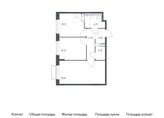Продается двухкомнатная квартира, 53.5 м2, Московская область, жилой комплекс Томилино Парк, к6.3