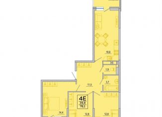 Продается 3-ком. квартира, 78.6 м2, Краснодарский край, улица имени Героя Георгия Бочарникова, 2лит2