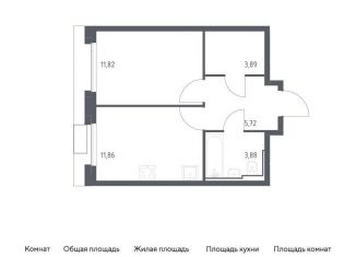 Продаю 1-комнатную квартиру, 37.2 м2, Москва, ЮАО