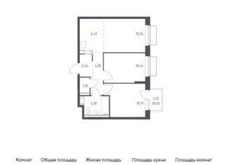 2-ком. квартира на продажу, 52.4 м2, Московская область, жилой комплекс Томилино Парк, к6.3