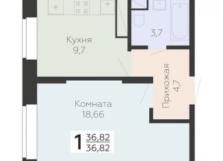 Продается однокомнатная квартира, 36.8 м2, Московская область, Садовая улица, 3к1