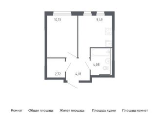 Продам однокомнатную квартиру, 30.6 м2, Тюмень, жилой комплекс Чаркова 72, 1.3