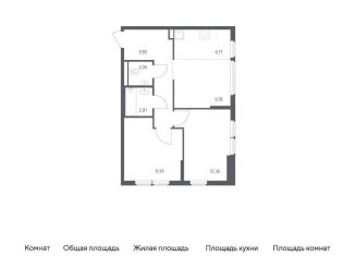 2-комнатная квартира на продажу, 55 м2, Москва, жилой комплекс Остафьево, к22