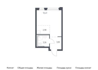 Квартира на продажу студия, 23.5 м2, Тюмень, жилой комплекс Чаркова 72, 1.4, Ленинский округ