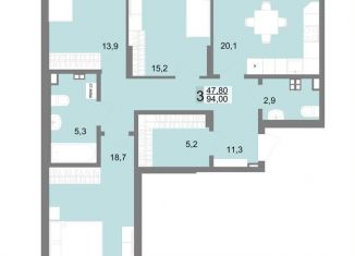 Продам 3-комнатную квартиру, 93.5 м2, Екатеринбург, метро Площадь 1905 года