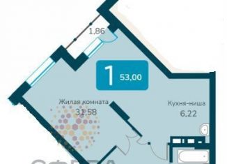 Продается однокомнатная квартира, 53 м2, Новосибирск, 2-я Обская улица, 156/2, метро Студенческая