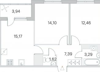 2-комнатная квартира на продажу, 56 м2, Санкт-Петербург