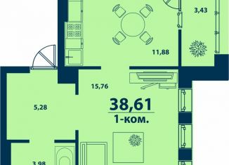 Продам 1-ком. квартиру, 38.6 м2, деревня Ветошниково