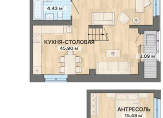 Продается двухкомнатная квартира, 84.5 м2, Свердловская область
