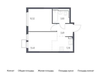 Продажа однокомнатной квартиры, 32.7 м2, село Остафьево, жилой комплекс Остафьево, к15
