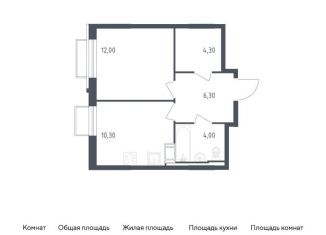 Продаю однокомнатную квартиру, 36.9 м2, посёлок Песочный