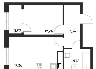 1-ком. квартира на продажу, 46.8 м2, Крым