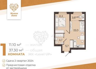 Продаю 1-комнатную квартиру, 37.3 м2, Волгоград, Селенгинская улица, 7, Центральный район