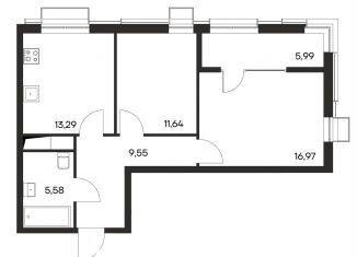 Продажа 2-комнатной квартиры, 63 м2, Крым