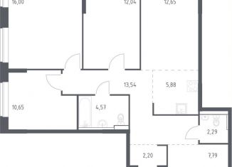 Продается 4-комнатная квартира, 87.6 м2, поселение Филимонковское, жилой комплекс Квартал Марьино, к1