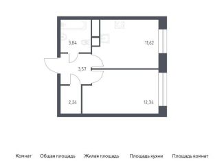 Продажа 1-комнатной квартиры, 33.6 м2, Балашиха, жилой квартал Новоград Павлино, к8