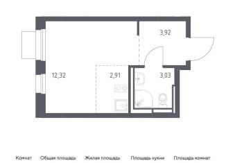 Продаю квартиру студию, 22.2 м2, село Ям, жилой комплекс Прибрежный Парк, 10.2