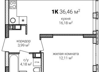 Продам однокомнатную квартиру, 36.5 м2, Нижний Новгород, Советский район