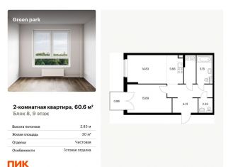 Продается двухкомнатная квартира, 60.6 м2, Москва, Берёзовая аллея, 17к2, метро Ботанический сад