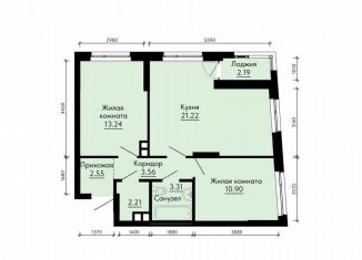 Продается двухкомнатная квартира, 58.1 м2, Екатеринбург, метро Геологическая, жилой комплекс ПаркЛайф, 8