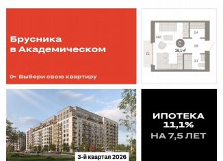 Продам квартиру студию, 26.1 м2, Екатеринбург, метро Чкаловская