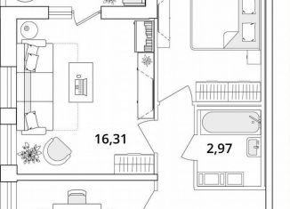 Продается 2-ком. квартира, 58.6 м2, Санкт-Петербург, Кубинская улица, 82к3с1, метро Звёздная