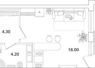 Продажа квартиры студии, 28.4 м2, Санкт-Петербург, Планерная улица, 99, метро Комендантский проспект