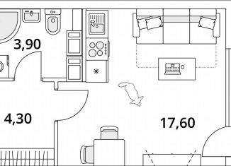 Квартира на продажу студия, 64.7 м2, Санкт-Петербург, Планерная улица, 99, метро Комендантский проспект