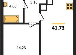 Продам 1-ком. квартиру, 41.7 м2, Калининград, Ленинградский район, улица Старшины Дадаева, 55