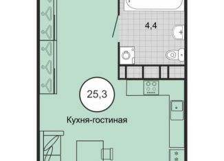 Продается квартира студия, 26.3 м2, Михайловск, переулок Ландышей, 4