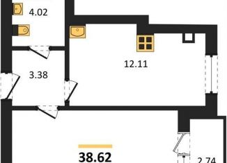 Продам 1-ком. квартиру, 38.6 м2, Калининградская область