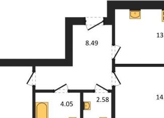 Продается 2-комнатная квартира, 61.3 м2, Калининград, Арсенальная улица, 31к1