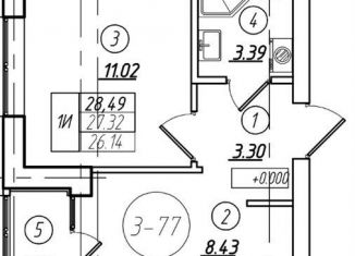 Продам 1-ком. квартиру, 27.3 м2, Калининградская область