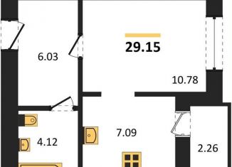 Продажа 1-ком. квартиры, 29.2 м2, Калининград, Московский район