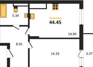 1-ком. квартира на продажу, 44.5 м2, поселок Малое Исаково