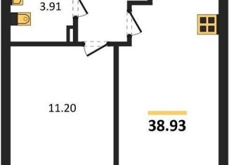 Продается 1-ком. квартира, 38.9 м2, Калининград, Московский район, Батальная улица, 65Б