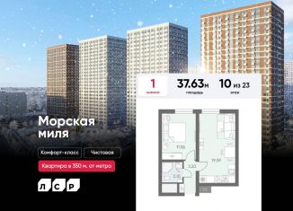 Продаю 1-комнатную квартиру, 37.6 м2, Санкт-Петербург, муниципальный округ Юго-Запад