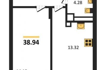 Продажа 1-комнатной квартиры, 38.9 м2, Калининград, Батальная улица, 65Б, Московский район