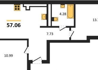 Продам 2-ком. квартиру, 57.1 м2, Калининградская область