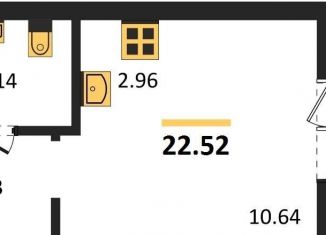 Продажа квартиры студии, 22.5 м2, Калининград, Ленинградский район