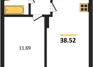 1-ком. квартира на продажу, 38.5 м2, Калининград, Московский район, Батальная улица, 65Б