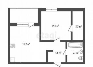 Продается 1-ком. квартира, 47.3 м2, Тюменская область, улица Пожарных и Спасателей, 5к1