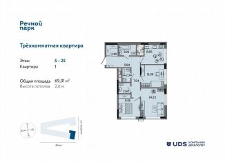 3-ком. квартира на продажу, 69 м2, Ижевск, Ленинский район