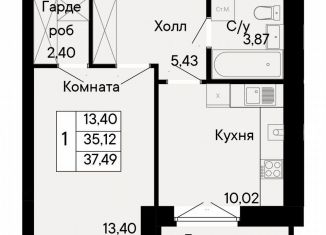 Продаю однокомнатную квартиру, 37.5 м2, Ростов-на-Дону