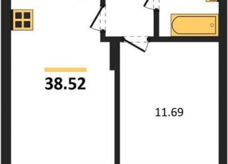 Продаю 1-комнатную квартиру, 38.5 м2, Калининград, Московский район, Батальная улица, 65Б