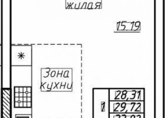 Продажа квартиры студии, 29.7 м2, Пионерский