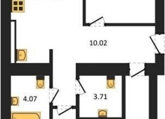 Продам 3-ком. квартиру, 76 м2, Калининградская область, улица Героя России Катериничева, 9к2